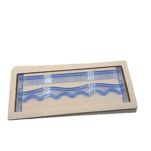 Creative Memories Custom Cutting System 12" Patterns Blue Wave Scallop Straight